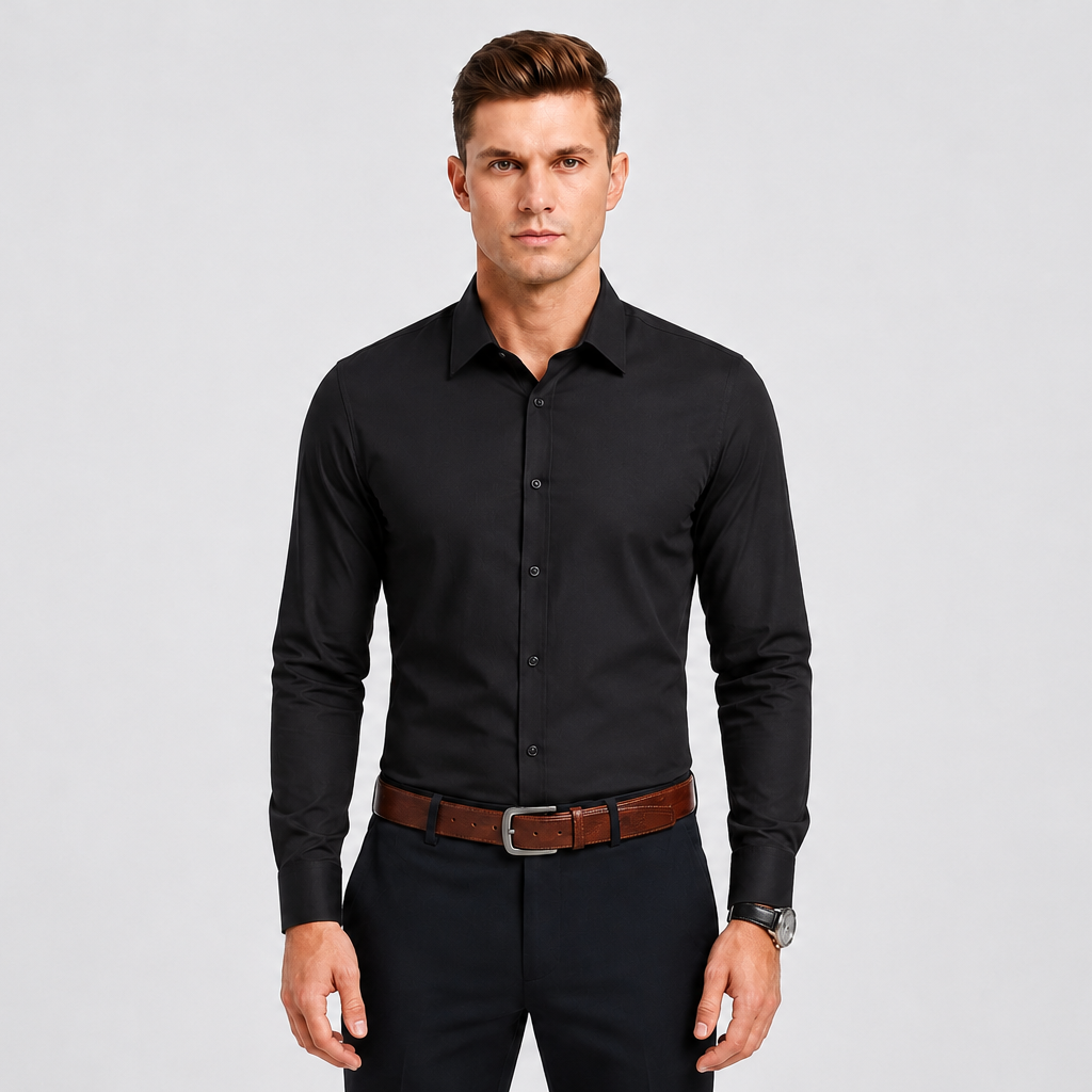 Men's Long Sleeve Stretch Dress Shirt