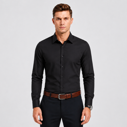 Men's Long Sleeve Stretch Dress Shirt