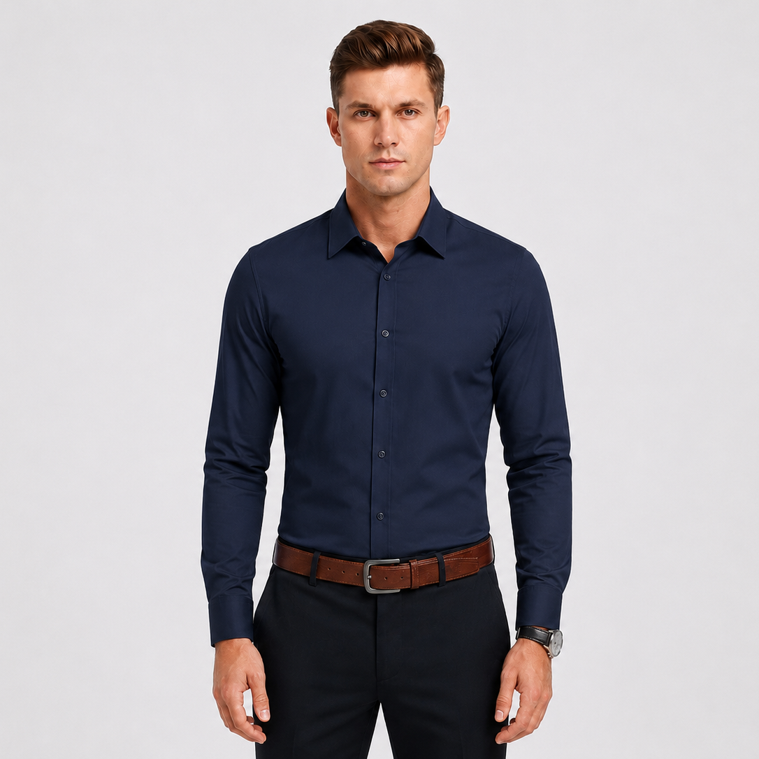Men's Long Sleeve Stretch Dress Shirt
