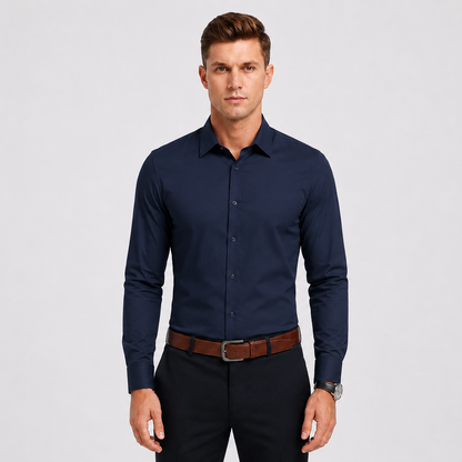 Men's Long Sleeve Stretch Dress Shirt
