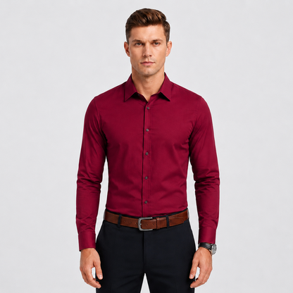 Men's Long Sleeve Stretch Dress Shirt