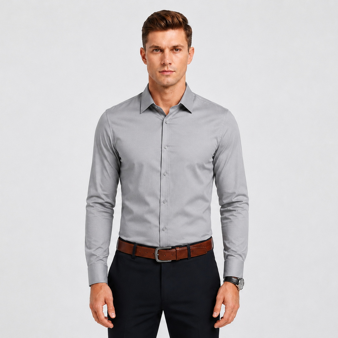 Men's Long Sleeve Stretch Dress Shirt