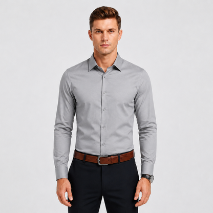 Men's Long Sleeve Stretch Dress Shirt